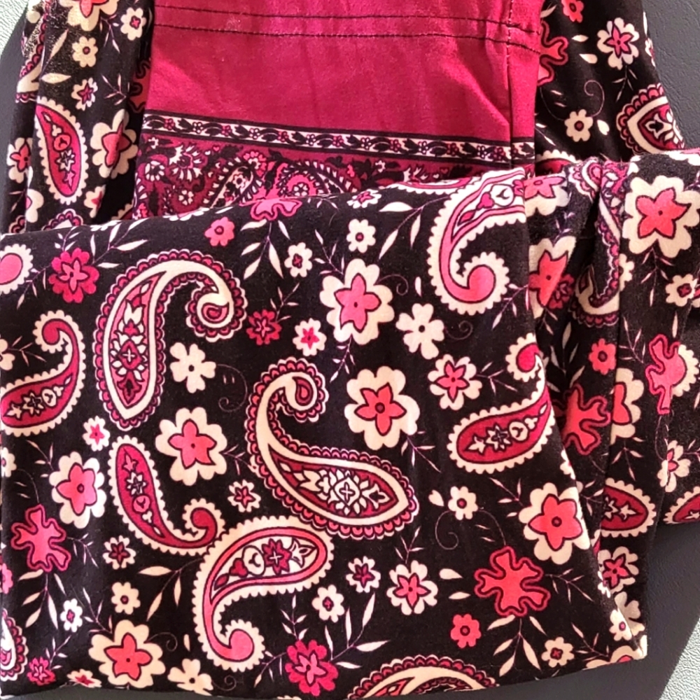 womens leggings. dressy, satiny dark pink/purple paisley. size xxl